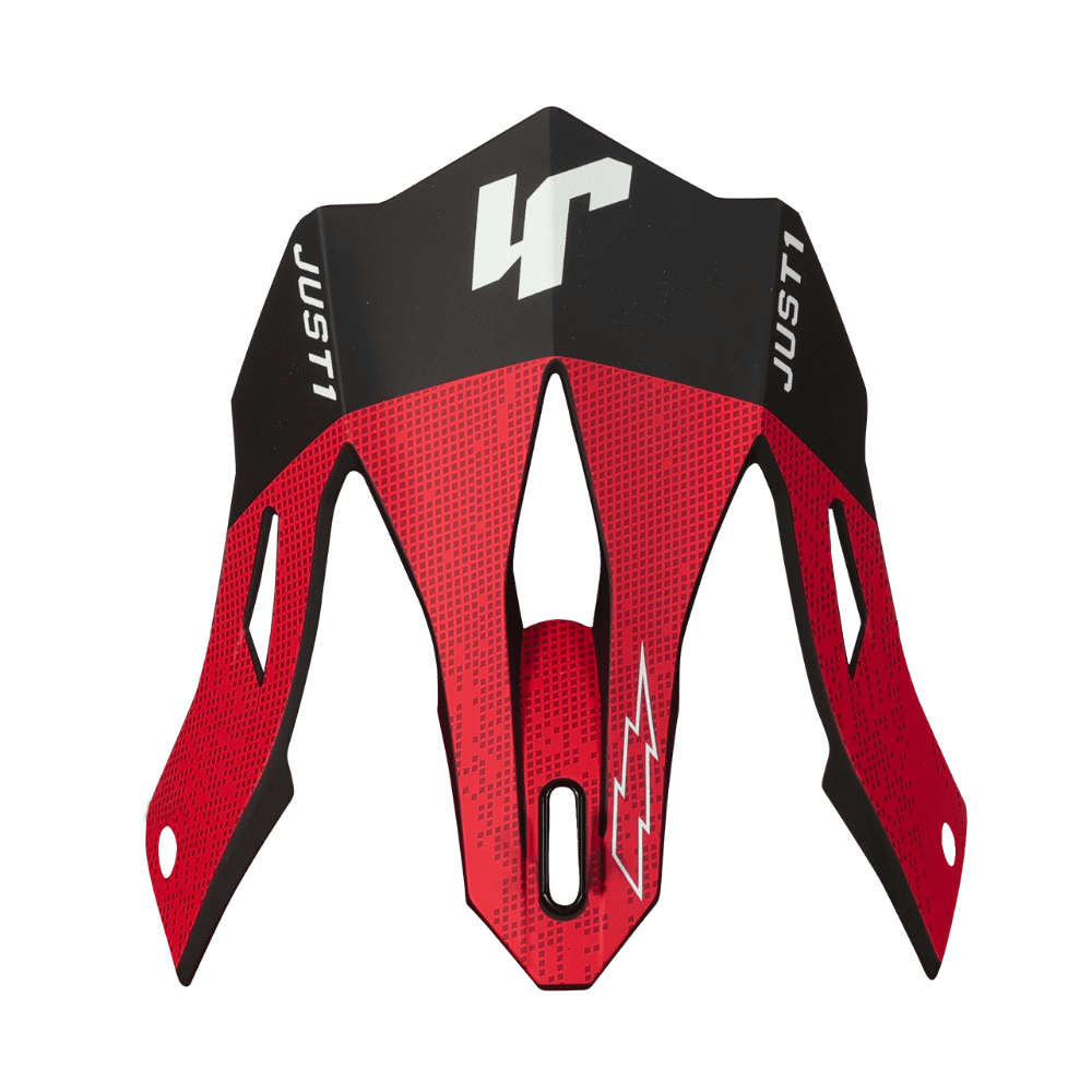 JDH PEAK DUAL RED WHITE CARBON - JUST1 RACING OUTLET